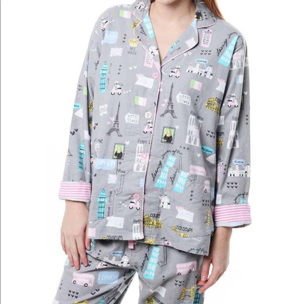 PJ Salvage Travel Flannel Pajamas